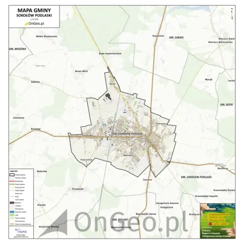 Mapa Sokołowa Podlaskiego